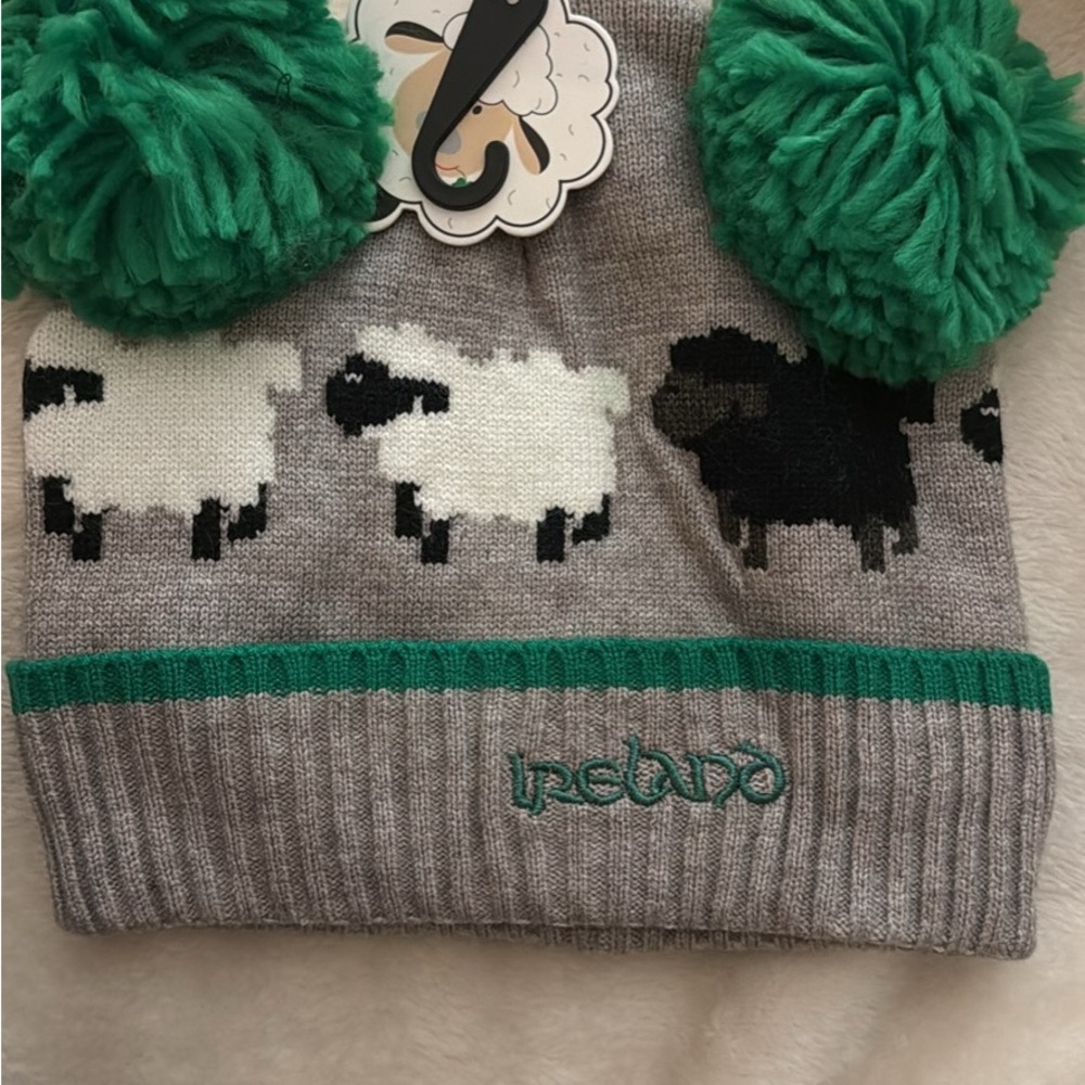 Sheep Pom-Pom Hat from Ireland